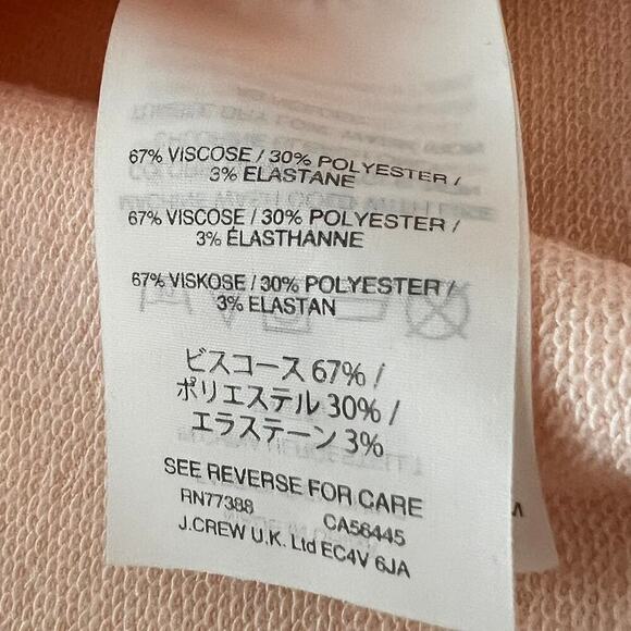 J.Crew Top Boho Coral Pink Jersey Knit Tie Front Dolman Sleeve Medium - Picture 8 of 10